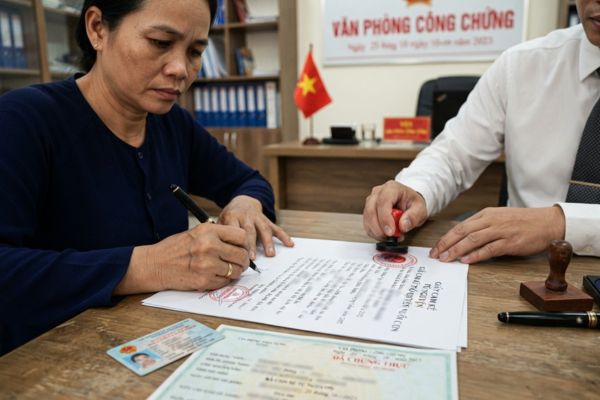 Chứng thực chữ ký trên giấy cam kết tự nguyện từ bỏ quyền nuôi con