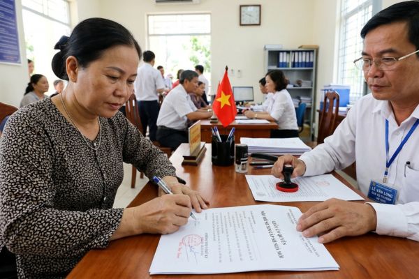 Chứng thực chữ ký trên giấy ủy quyền nộp hồ sơ xin cấp số nhà mới
