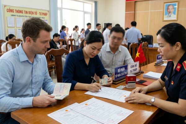 Chứng thực chữ ký trên tờ khai đăng ký kết hôn có yếu tố nước ngoài