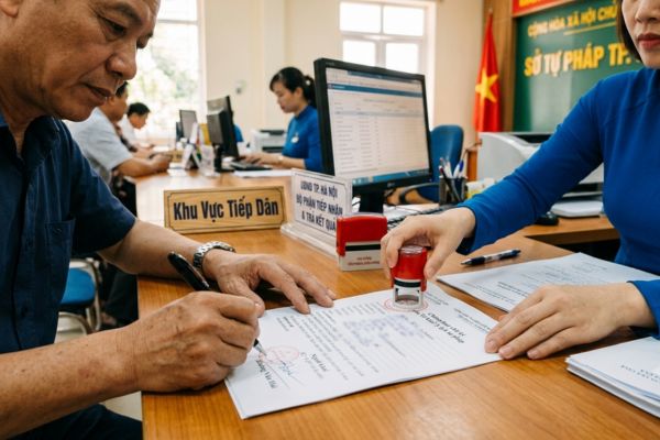 Chứng thực chữ ký trên tờ khai lý lịch tư pháp số 1 và số 2