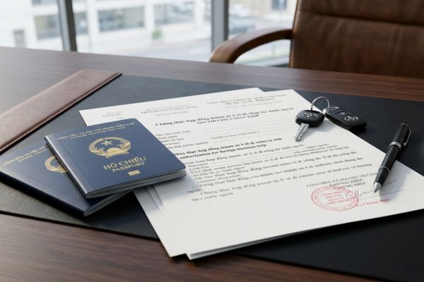Chứng thực hợp đồng mượn xe ô tô đi công tác nước ngoài