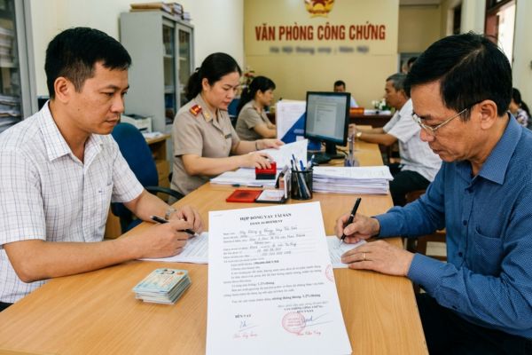 Chứng thực hợp đồng vay tài sản giữa hai cá nhân có quy định lãi suất
