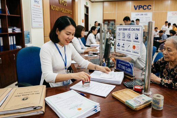 Quy định về chi phí chứng thực bản sao và chứng thực chữ ký tại VPCC