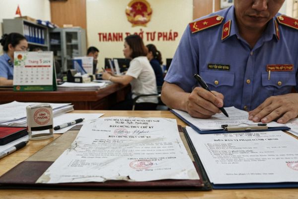 Xử phạt hành chính đối với hành vi tẩy xóa bản chứng thực chữ ký