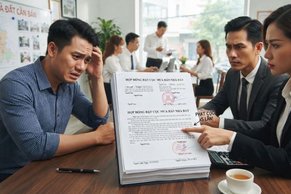 Bẫy phạt cọc gấp 5 lần trong hợp đồng đặt cọc mua bán bất động sản