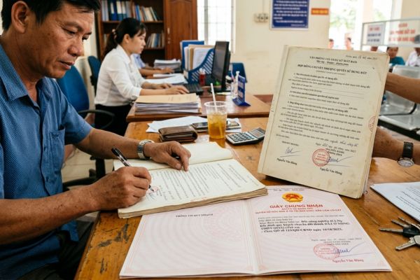 Hợp đồng chuyển nhượng đất nông nghiệp dính quy hoạch lên đất thổ cư