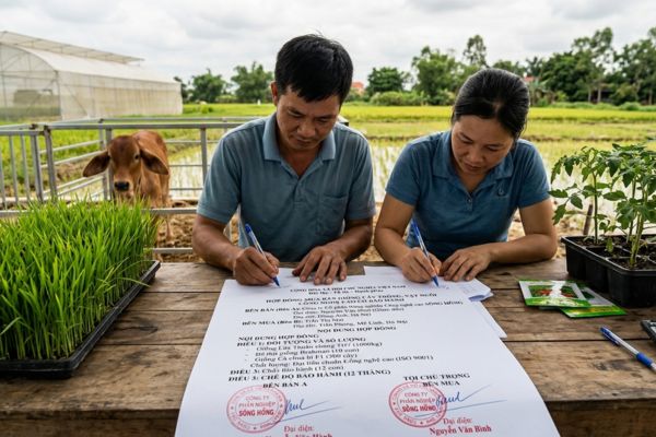 Hợp đồng mua bán giống cây trồng, vật nuôi công nghệ cao có bảo hành