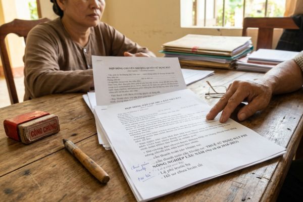 Hợp đồng mua bán nhà đất dính nợ thuế sử dụng đất phi nông nghiệp lâu năm