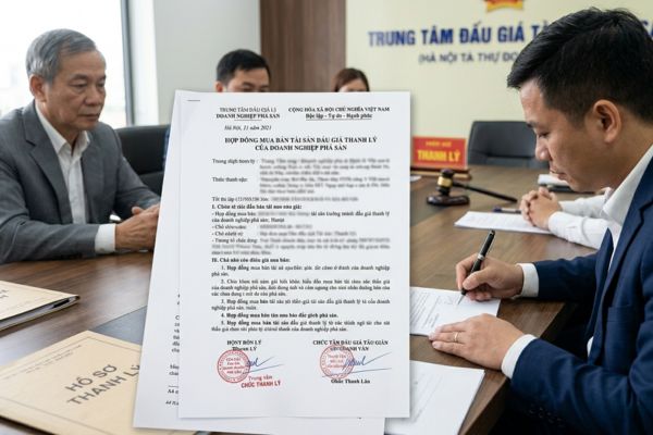 Hợp đồng mua bán tài sản đấu giá thanh lý của doanh nghiệp phá sản