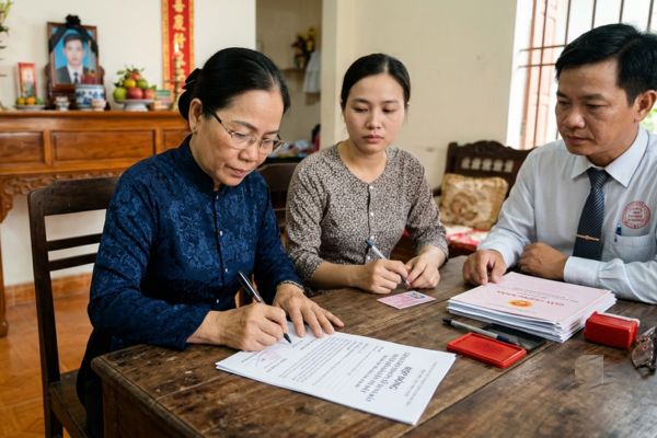 Hợp đồng tặng cho nhà đất cho con dâu khi con trai đã qua đời