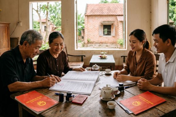 Hợp đồng tặng cho nhà đất cho người không có hộ khẩu thường trú tại địa phương