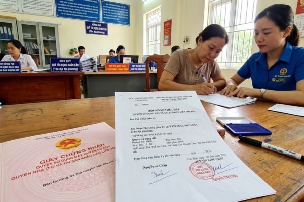 Hợp đồng thế chấp quyền sử dụng đất vay vốn tại quỹ tín dụng nhân dân